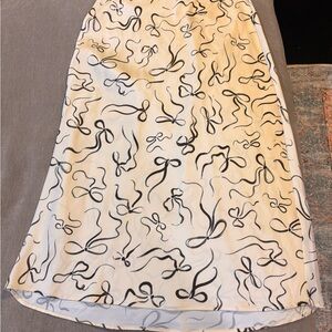 Rachel Zoe Ivory and Black Bow Skirt